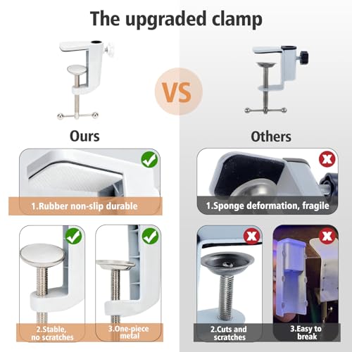 image for For HyperX QuadCast S White Boom Arm - White Mic Arm Compatible with H