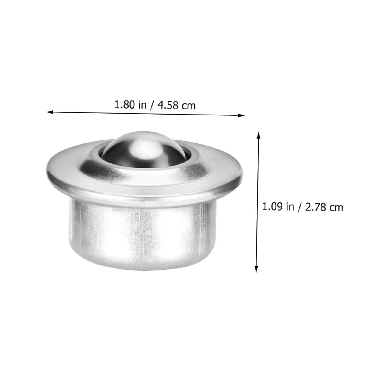 HOMOCONO 1.8 Industrial Ball Caster Roller Bearings 4pcs Carbon Steel for Easy Mounting Replacement