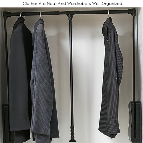 Tringle de penderie rabattable pour optimiser le rangement du dressing - 8