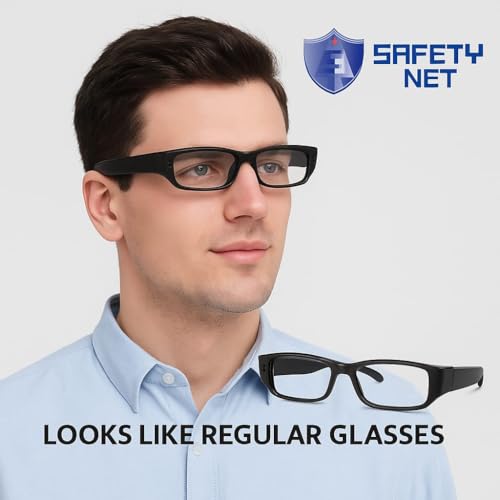 Image of SAFETYNET Smart Glasses Camera 1080P HD | Video & Audio Recording | 1Hr Fast Charging, 1Hr Use | Compact & Lightweight | Indoor Outdoor Use | 32GB Card Supported (Card Not Included)