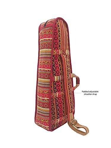 Image of The House of tara Multicolour Ethnic Handloom Fabric Ukulele Bag Case Cover for Men and Women (HTUC 002 Multicolor)