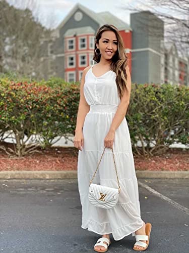 PRETTYGARDEN Sundress for Women 2025 Summer Spaghetti Strap Sleeveless High Waist Beach Long Maxi Dresses3