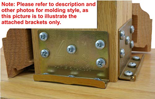 4Js Newel Post Fastener, 3 1/2" Red Oak Colonial Molding #TOP2