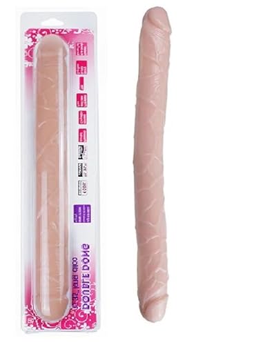 15 Double Ended Dildo Anal Butt Plug Dong Adults Sex Toys for Men Women Couples Gay Lesbian in Beige