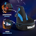 Throne Boss Gaming Bean Bag Chair Cover for Kids with High Back, Blue – Floor Gaming Chair Cover, Easy to Clean Fabric, Large Side Pockets, Headphone Hanger, Requires 200 Liters Polystyrene Beans - Image 5