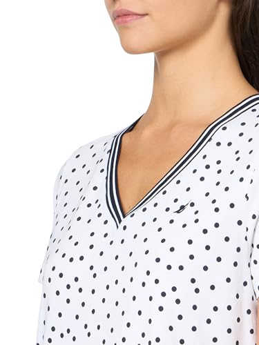 Image of Nautica Women's Solid V-Neck Short Sleeve T-Shirt Shirt