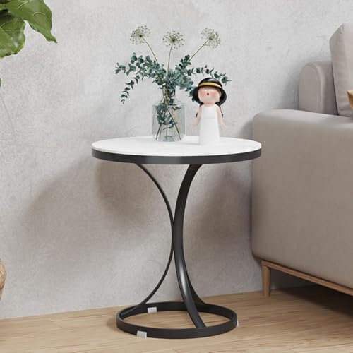 Table de chevet moderne en marbre table basse ronde stable pour salon - 8