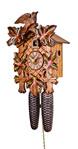 August Schwer Cuckoo Clock 5-Leaves, Bird #TOP1