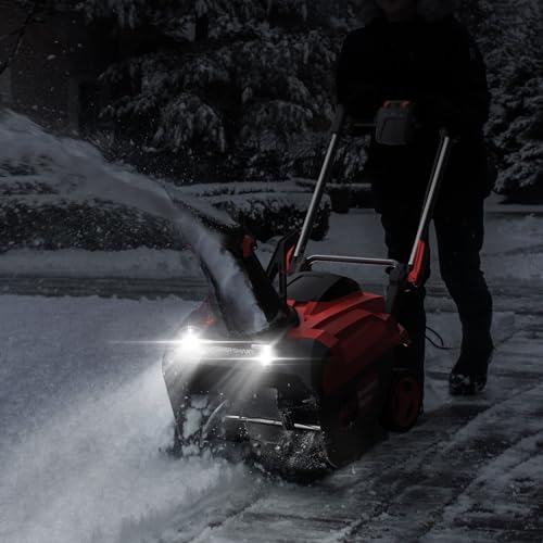 Image of PowerSmart 80V MAX Cordless Snow Blower 21-Inch Single Stage with 6.0Ah Battery and Charger (DB2801RB)