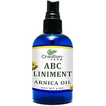 Arnica Liniment - ABC Arnica Liniment 4 OZ - Arnica Infusion and Essential Oil Blend - Body Massage Oil from Creation Farm