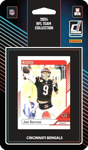 Cartes NFL Donruss Cincinnati Bengals 2024 ensemble premium de collection Joe Burrow
