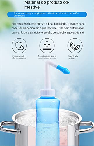 NUTOT Frasco de lavagem nasal,nariz limpador de nariz Irrigação nasal,Neti Pot Sinusite Enxaguante N