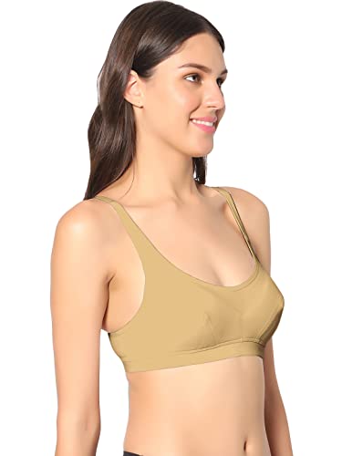 Image of Dazzle Womens Lightly Padded Minimizer Bra | Non-Wired, Moderate Coverage, Stretch Cotton, Hand Washable, Regular Wear (DB540,Pack of 2) Black Nude