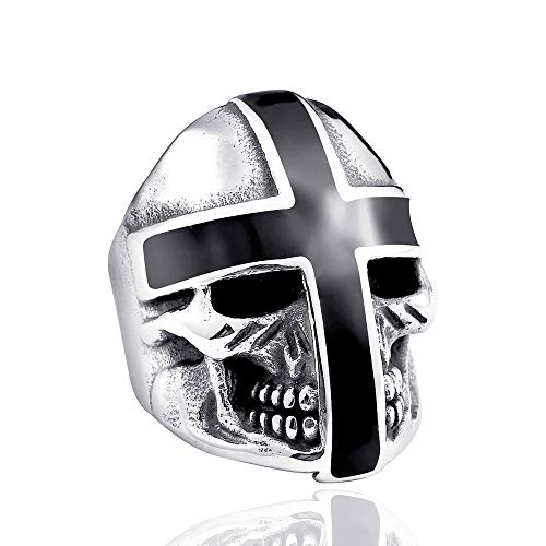 Image of Genuine Stainless Steel Ring Jewelry for Men Fashion Punk Biker Skull Rings