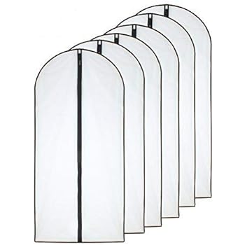 UOUEHRA Mottenfester Kleidersack 6er Pack 60x120cm Schwarz Staubdichter