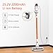 Cordless Vacuum Cleaner, Womow W9 Stick Vacuum Cleaner, 16000pa Powerful Suction, 300W Brushless Motor, Lightweight 2 in 1 Handheld Vacuum with HEPA Filter LED Power Brush for Pet Hair