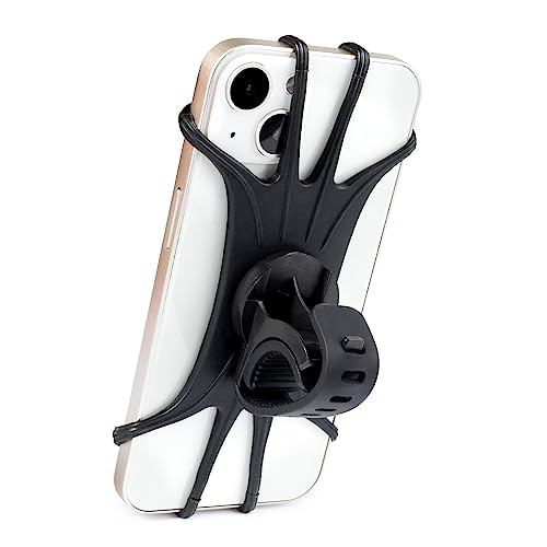 Image of Hoovy Stroller Phone Mount | Silicone Stroller Phone Holder | Cell Phone Holder for Strollers, Shopping Carts, or Handlebars | Phone Holder Mount for Strollers