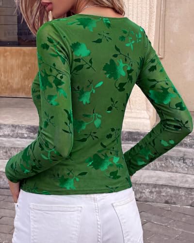 Floral Mesh Boho Top - image 3