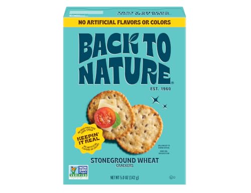Back To Nature, Crackers Stoneground Wheat Original, 5 Ounce