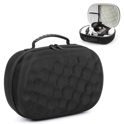 Growalleter Etui do Meta Quest 3S, EVA, twarde etui kompatybilne z BOBOVR M3 Pro/Kiwi Design/opaska na głowę AMVR, zestaw słuchawkowy, kontroler i akcesoria, organizer podróżny VR, etui / walizki