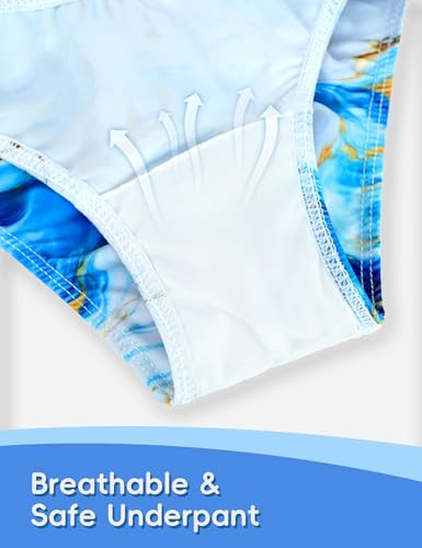 Image of Girls Swimsuits Two Piece Bathing Suits Sport Beach Bikini Sets UPF 50+ Teen Summer Swimwear with Chest Pad
