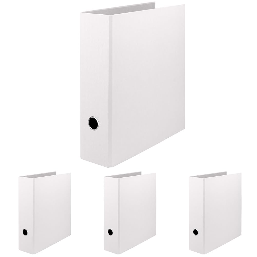 Rössler 1317452090 - S.O.H.O. Ordner DIN A4 mit Hebelmechanik, Rückenbreite 85 mm, special edition white, 1 Stück (Packung mit 4)