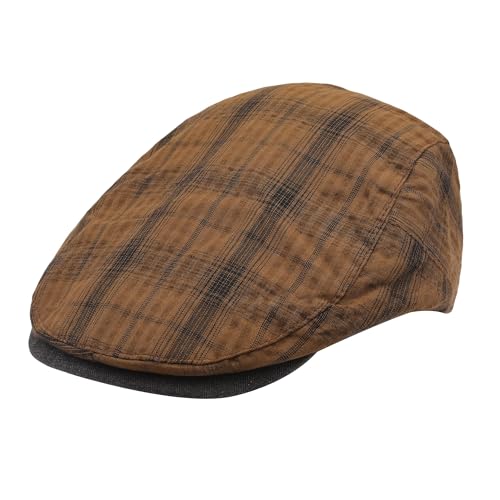 Casquette plate d'été pour homme style Gatsby et Ivy en lin léger