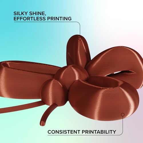 Image of Polymaker Panchroma Silk PLA Filament 1.75mm for 3D Printing, 1kg, Bronze | Neatly Wound, High-Gloss Finish PLA, Easy Print & Smooth Feeding, Compatible with Bambu Lab & Most 3D Printers
