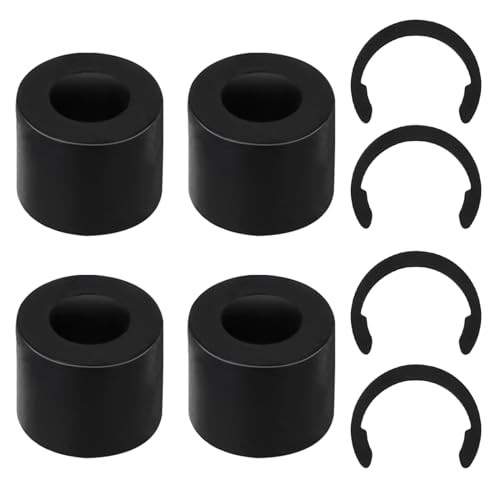 4pcs Rubber Roller Resolution for Cricut Maker and 4pcs Rubber Roller Replacement Retaining Clip Rings Compatible with Cricut Maker Keep Rubber Roller from Moving