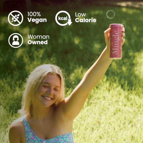 Mingle Mocktails Cranberry Cosmo, Premium Non-Alcoholic Drinks, Tangy and Sweet Pre-Mixed Drinks, Healthy Alternatives, Canned Mocktails, 12 fl. oz. Cans, Pack of 12
