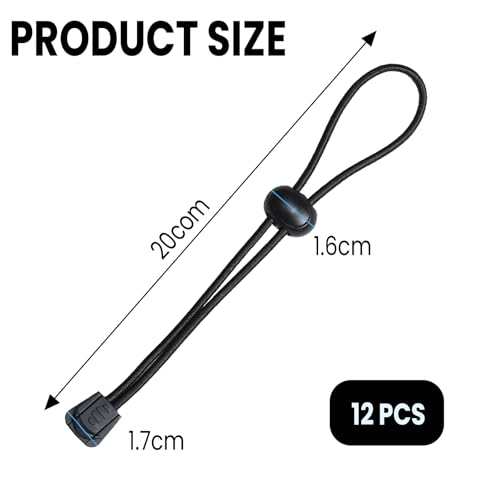 XHTXHT 12 Stück Verschlussclips für Beutel & Tütenverschlüsse, Verstellbare Clips für Angelruten, Lebensmittelbeutel, Brottüten Robust, Wiederverwendbar, Ersatz für Gummibänder/Tütenclips