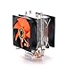 Silent CPU Cooler Wentylator 90mm 3PIN dla Intel LGA 775 1150 1151 1155 1156 1200 1366 AMD AM2 AM3 Gniazdo AM4 wydajne (Blade Color : Orange 2FANS)