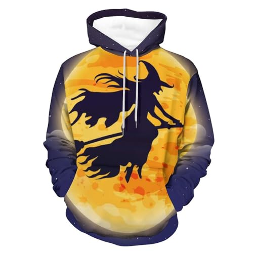 Sweat à capuche lune de sorcière unisexe et confortable taille S