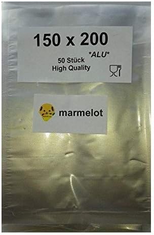 Vacuum Food Sealer Bags Aluminum 15x20cm 50 Pieces with Micro-Structure