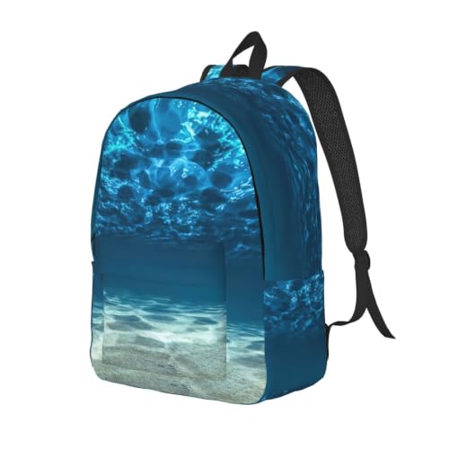 Mochila de lona CHAbu Ocean tamaño M en color negro para libros y viaje 2