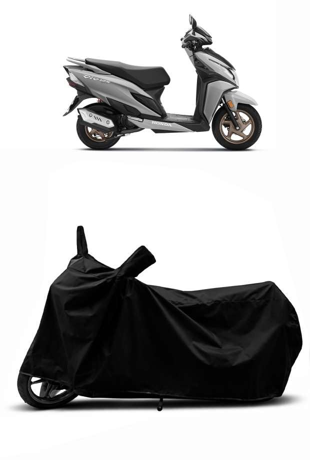 Image of Heavy Duty Waterproof Scooty & Bike Cover for Honda Dio - UV Resistant, Dustproof & Rain Protection, All-Weather Outdoor Cover for Bikes & Scooty with Buckle Straps