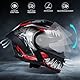 Mulcort Motorradhelm, Leichter, hochklappbarer modularer Integralhelm, Klapphelm mit Doppelvisier und wiederaufladbarem LED-Rücklicht Klapphelm für Erwachsene, Männer und Frauen-L