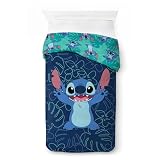 Jay Franco Kids Disney Lilo and Stitch komplet pościeli - miękka 100% bawełna z poszewką na poduszkę, oficjalnie licencjonowany produkt, granatowy, 2 sztuki na łóżko pojedyncze