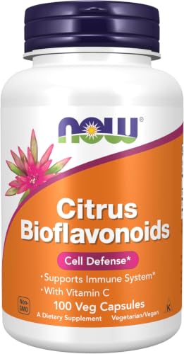 Image of Now Supplements, Citrus Bioflavonoids 700mg, Supports Immune System*, Cell Defense*, 100 Capsules (Pack of 12)
