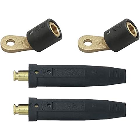 Tweco Male Cable Connector w/Terminal Lug, Sizes 1/0 2/0 3/0 4/0, 2-MPC-1, 2-AF (1set- 2MPC1, 2ea- 2AF) Cover