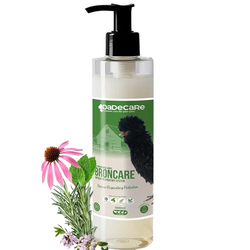 Broncare Respiratoire 500 ml avec ADEC - Poules, volailles de volaille et exotiques - Huiles essentielles, renforcement immunitaire et respiratoire - échinacée, menthe, thym et romarin