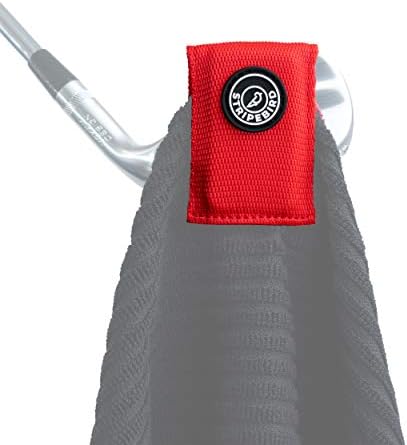 Stripebird - Magnetic Clip for Any Golf Towel (Major Red) - Highest Strength Magnet - Easily Access Golf Towel While You Golf - Attaches to Golf Cart, Clubs or Golf Hub - Removable from Towels