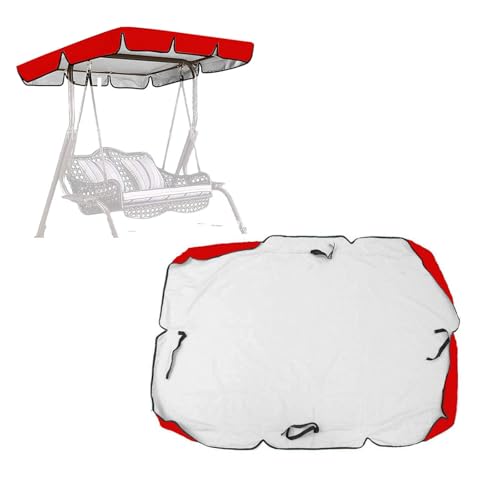 Toldo de tela Oxford 600D con revestimiento plateado para patio, jardín, fiesta, columpio Hollywood, impermeable, resistente a los rayos UV, 190 x 132 x 15 cm