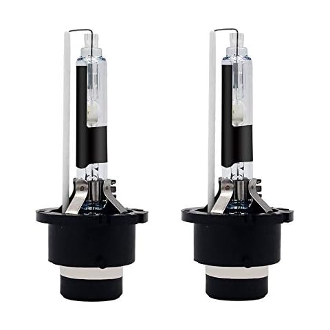 Eseastar D4R HID Xenon Headlamp Bulbs,35W Metal Stents Base Quality 6000K White,Pack of 2 Cover
