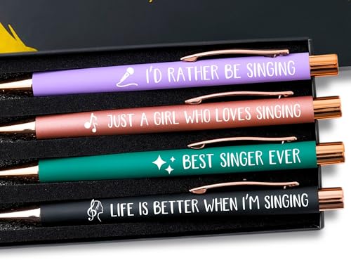 InnoBeta Singer Gifts for Women Ballpoint Pen Set of 4