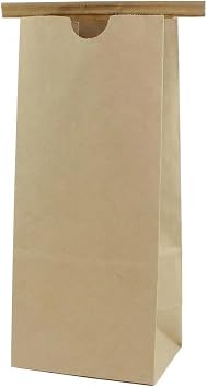 AwePackage 1/2 Lb8 oz Kraft Tin Tie Paper Bag 100, Poly Liner
