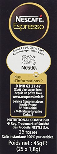 Café Soluble Espresso Original Nescafe La Boîte De 45g 25 Sticks - vue 10