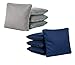 Tailgating Pros Pro-Style Two-Sided Cornhole Bags Slick & Stick Resin Filled Suede and Duck Canvas Set of 8-20+ Color Combos - (Grey/Grey Suede & Navy/Navy Suede)