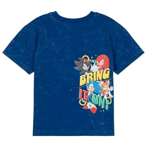 Image of SEGA Sonic the Hedgehog French Terry T-Shirt and Shorts Outfit Set Toddler to Big Kid Sizes (2T - 14-16)