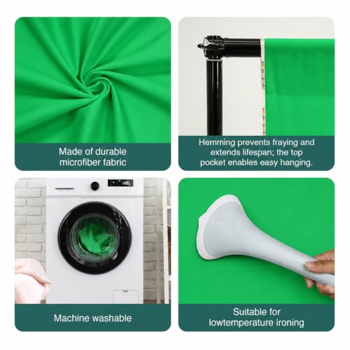 Image of Kate Green Screen Backdrop for Photography Photo Backgrounds 6ftx9ft
